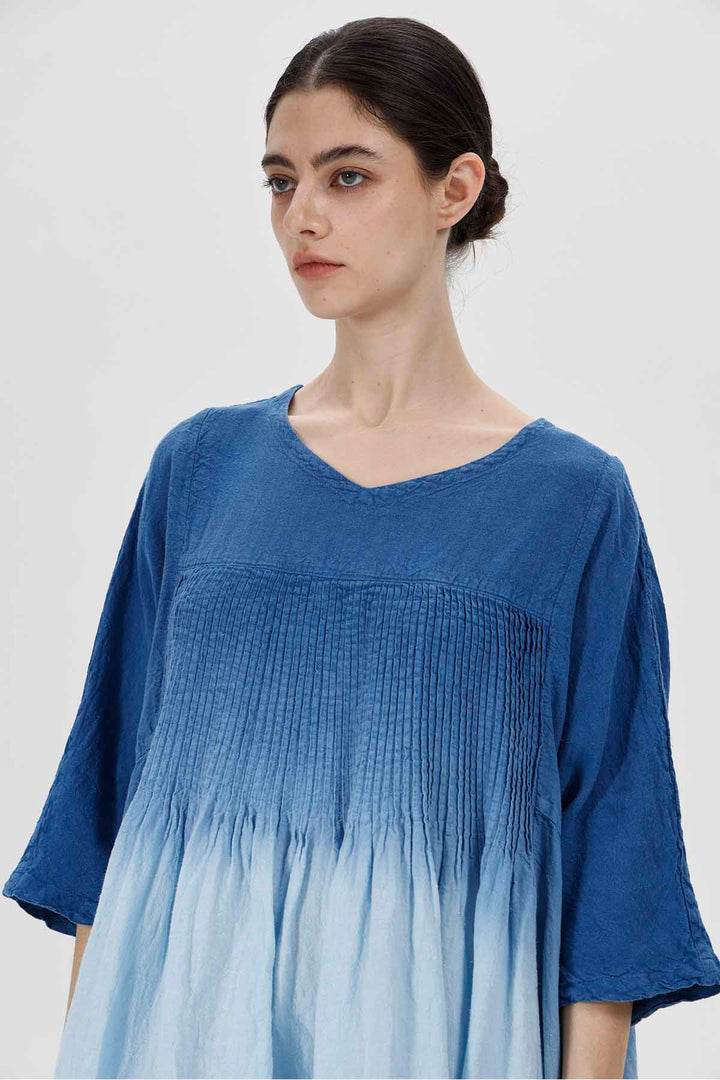 Aurelia Short Sleeve Linen Dress