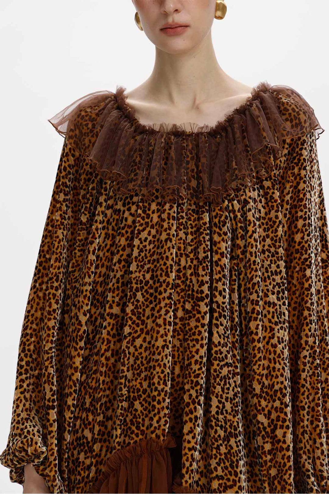 Marielle Leopard Silk Velvet Mini Dress