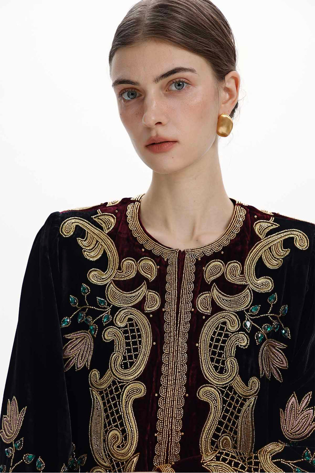 Aurore Beaded Silk Velvet Jacket