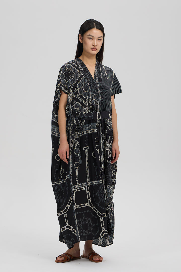Noelle Silk Art Print Dress