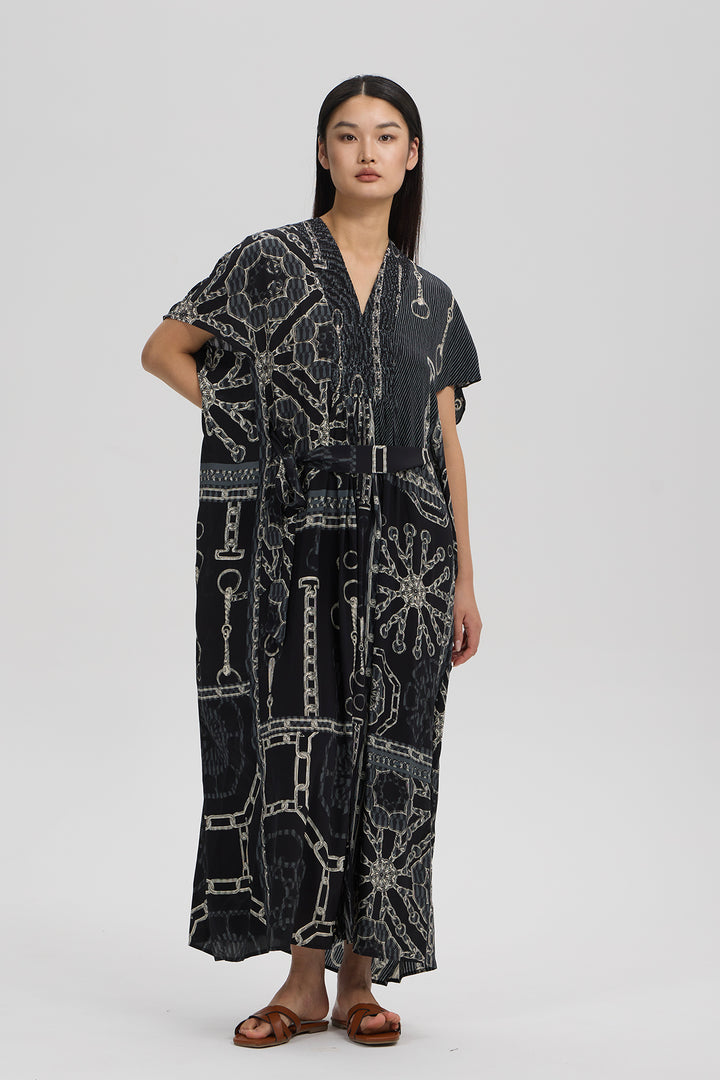 Noelle Silk Art Print Dress