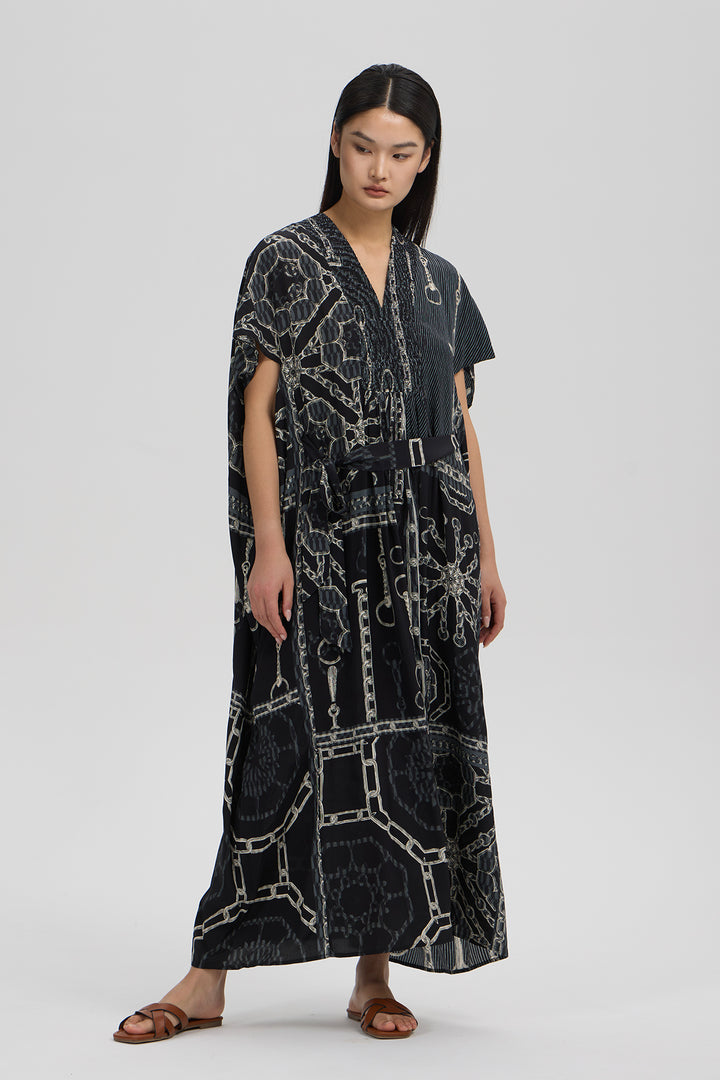 Noelle Silk Art Print Dress