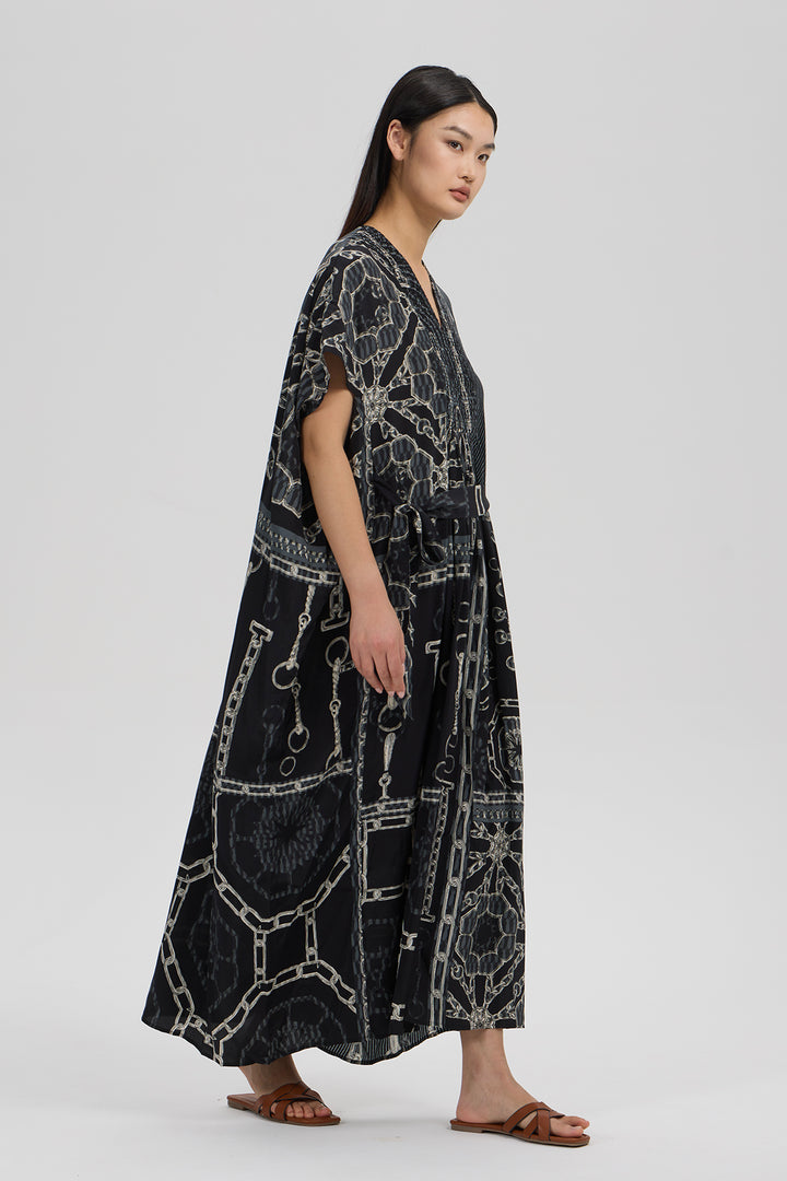Noelle Silk Art Print Dress