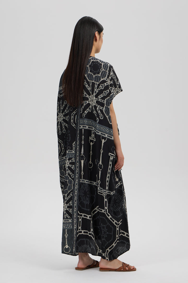 Noelle Silk Art Print Dress
