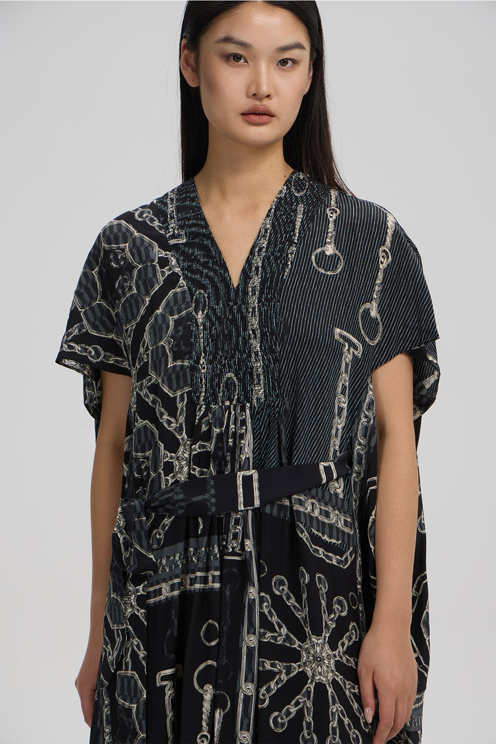 Noelle Silk Art Print Dress