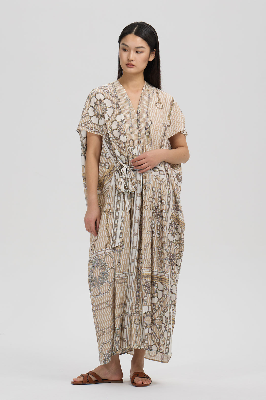 Noelle Silk Art Print Dress