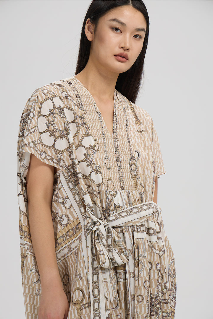 Noelle Silk Art Print Dress