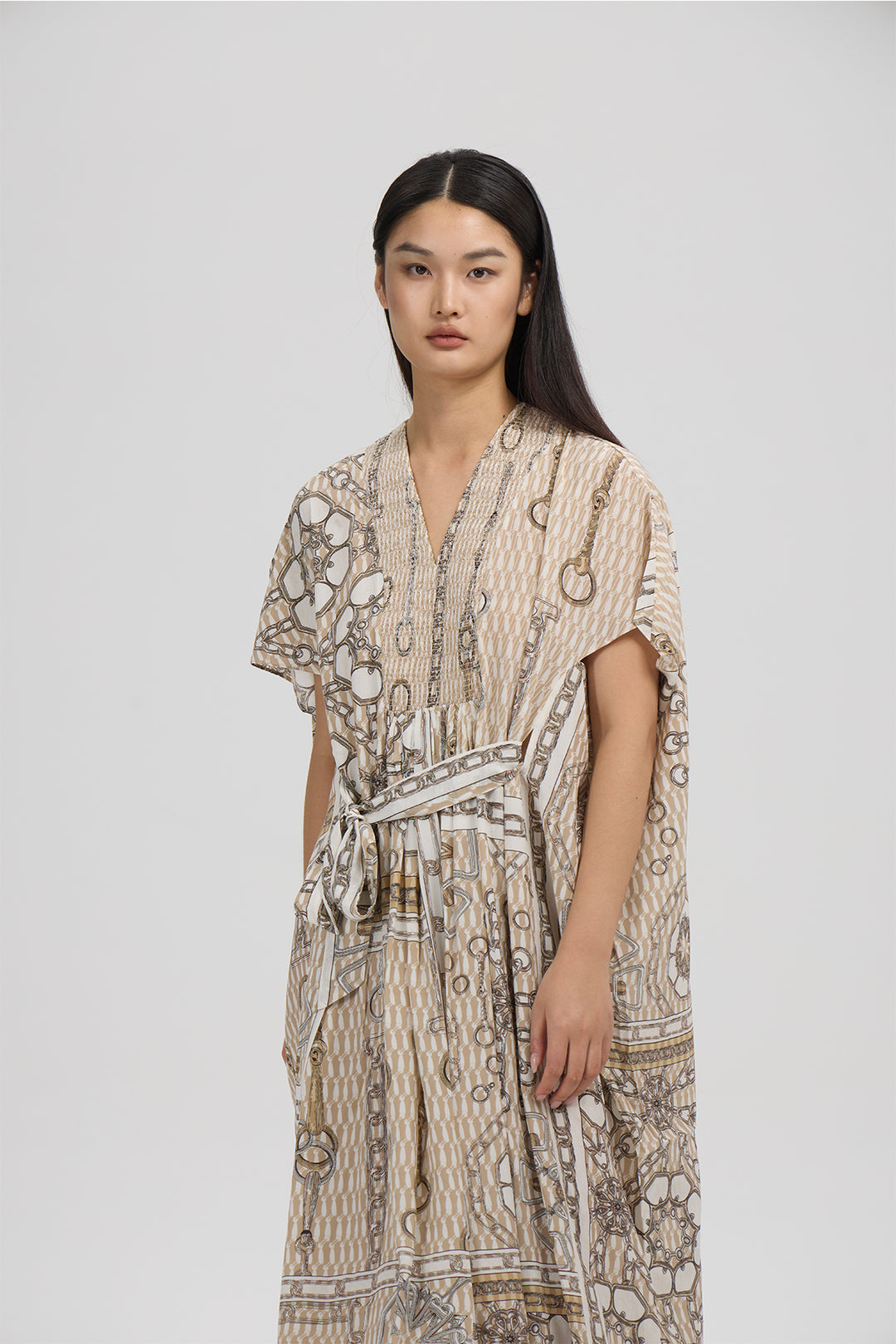 Noelle Silk Art Print Dress