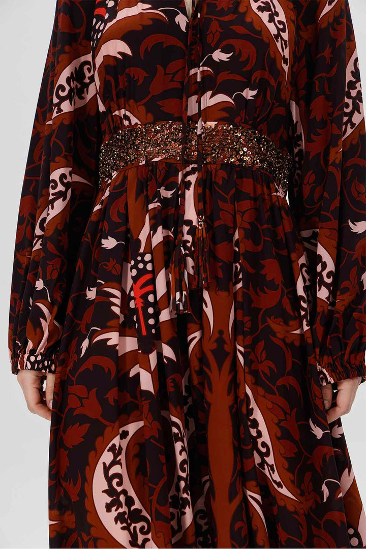 Ayla Print Silk Maxi Dress