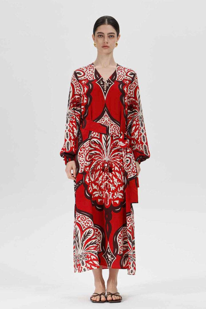 Aisling Print Silk Dress