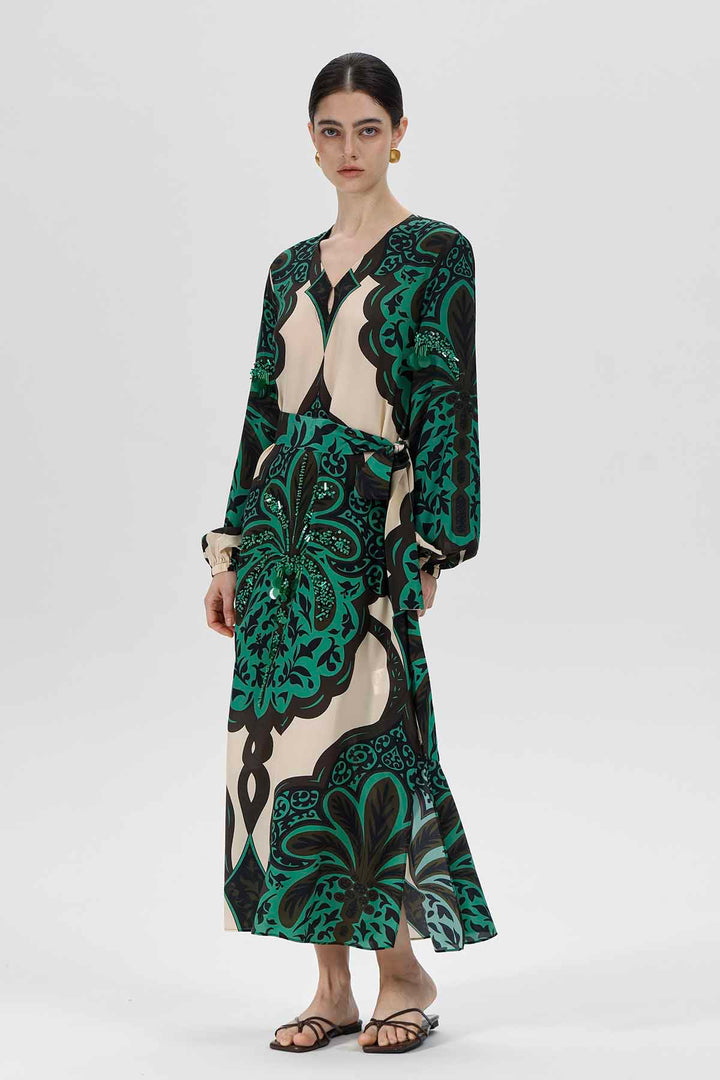 Aisling Print Silk Dress