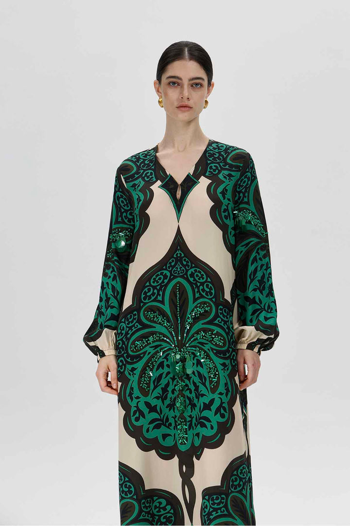 Aisling Print Silk Dress