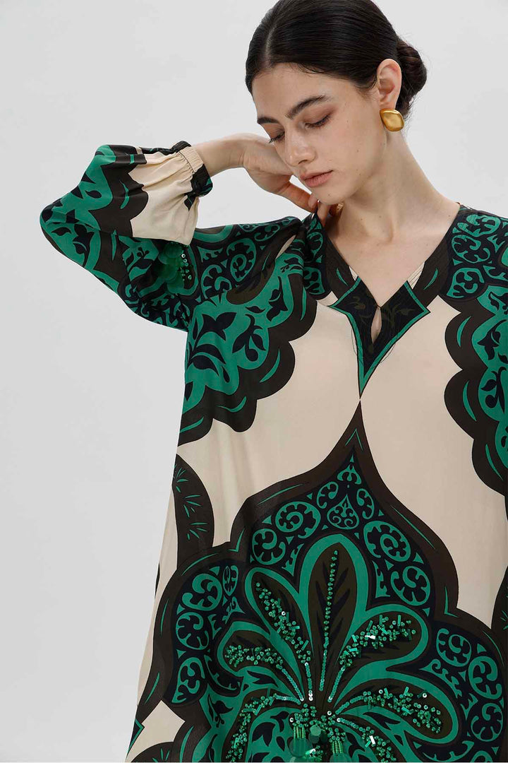 Aisling Print Silk Dress