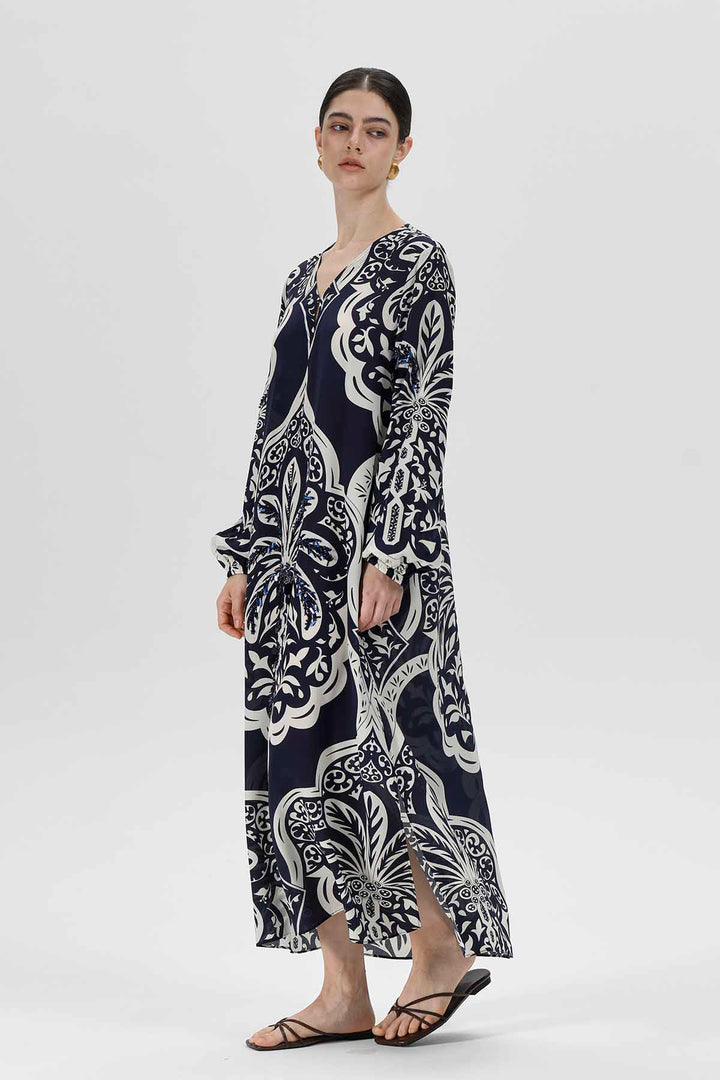 Aisling Print Silk Dress