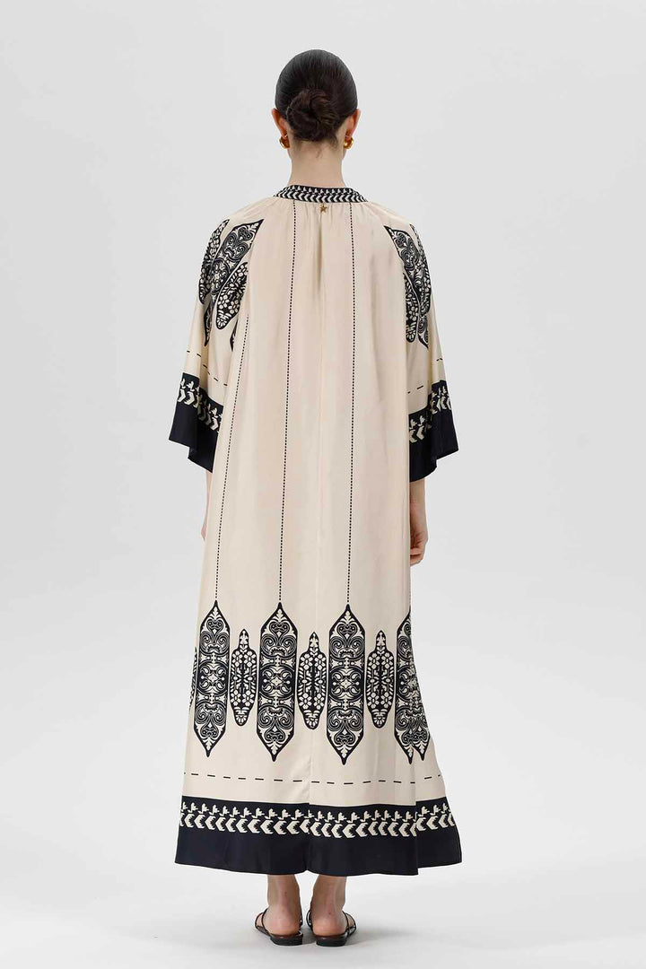 Aisha Ivory Silk Maxi Dress