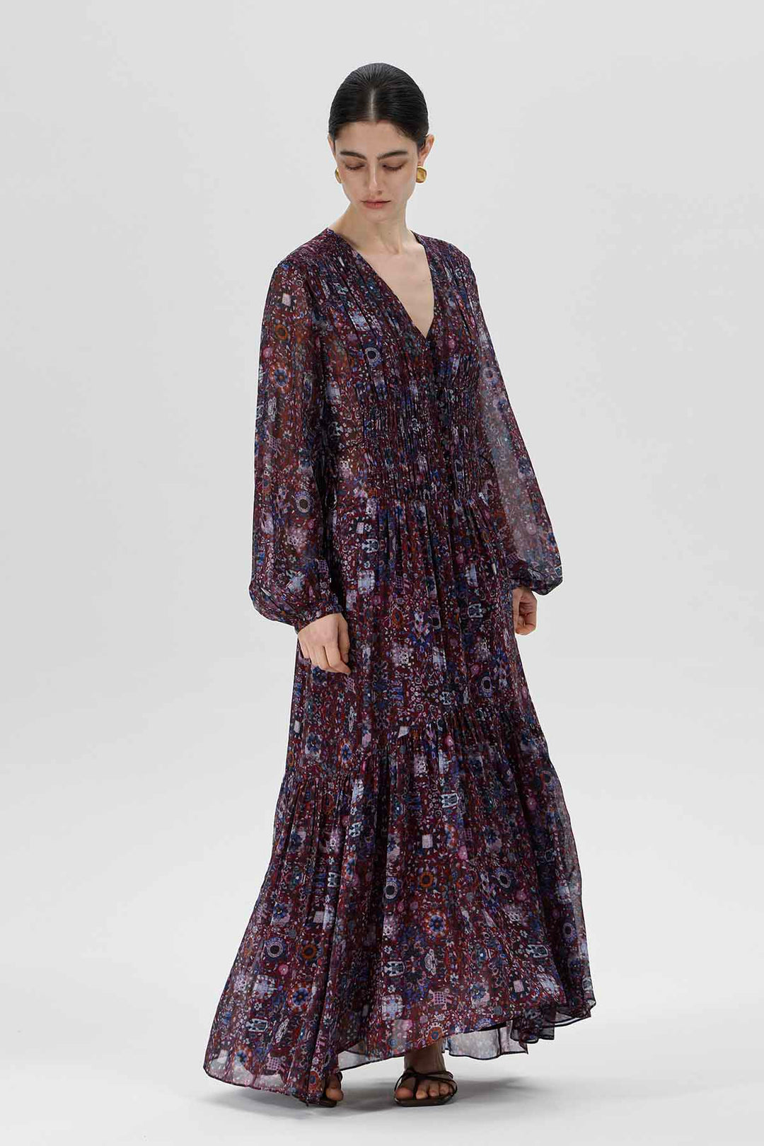 Lumi Böhmisches Seiden-Maxikleid