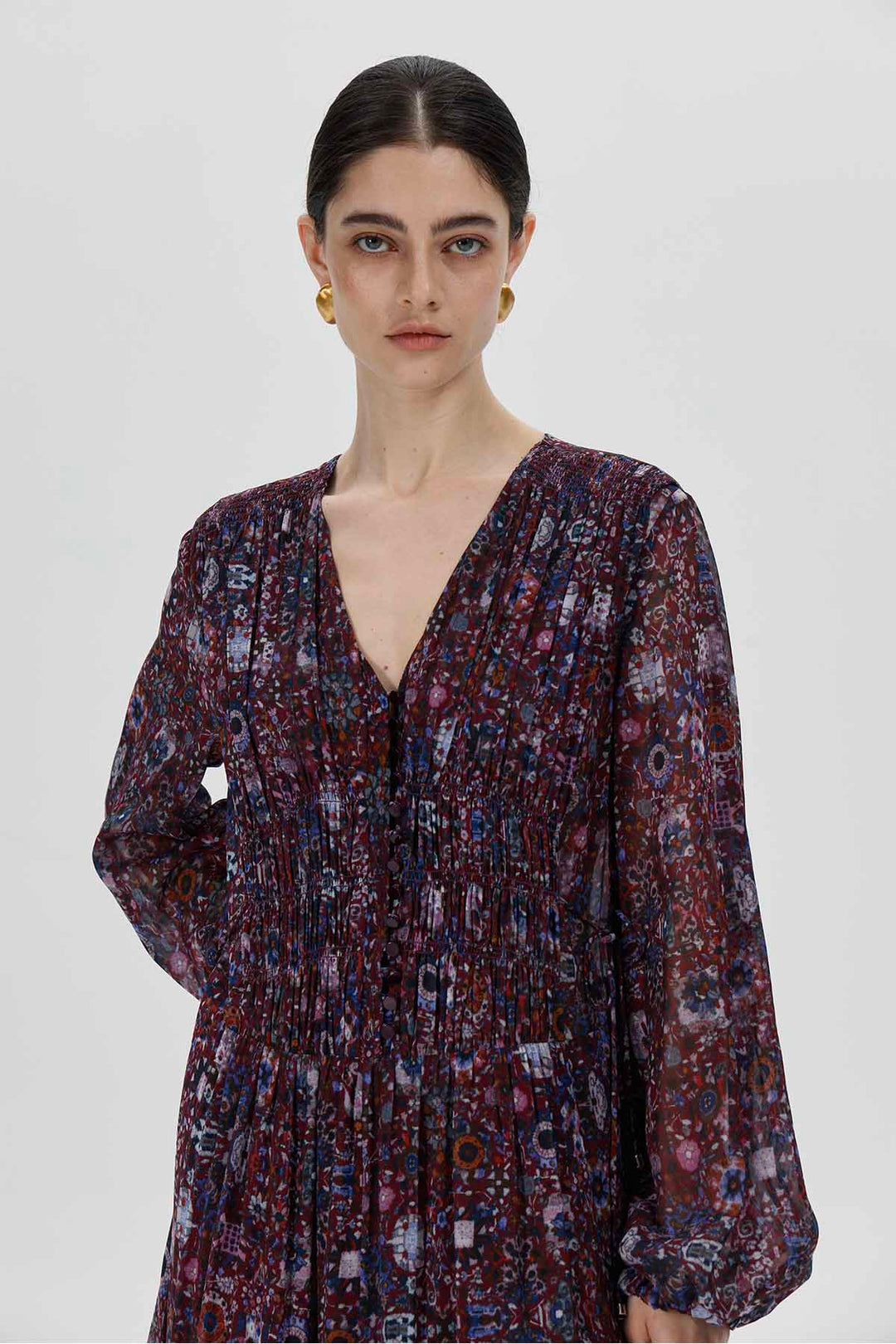 Lumi Böhmisches Seiden-Maxikleid