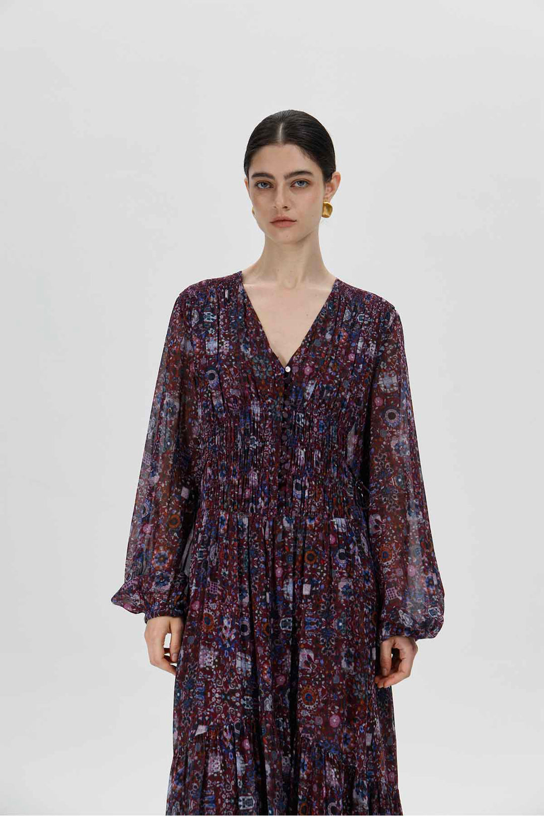 Lumi Böhmisches Seiden-Maxikleid