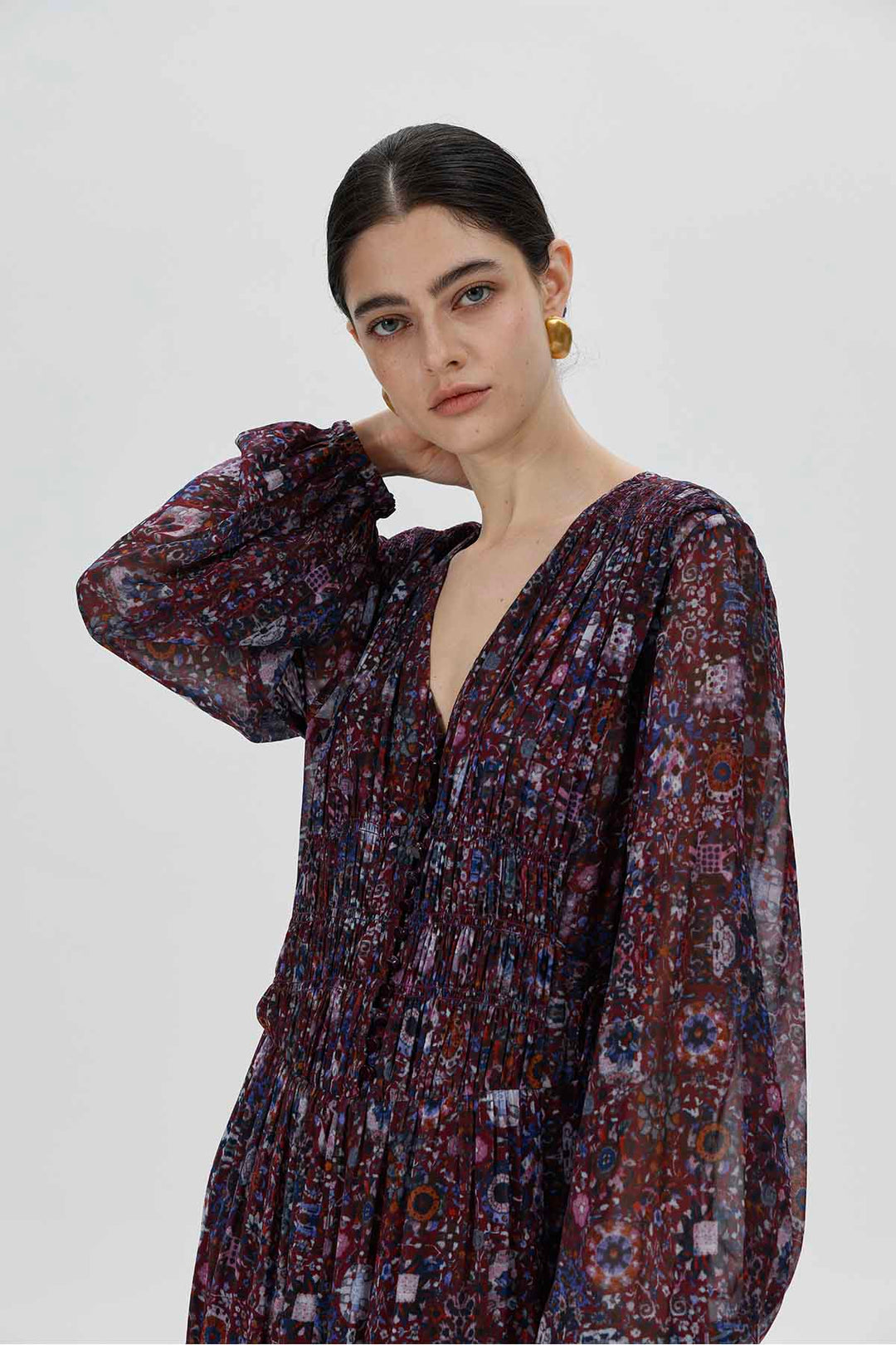 Lumi Böhmisches Seiden-Maxikleid