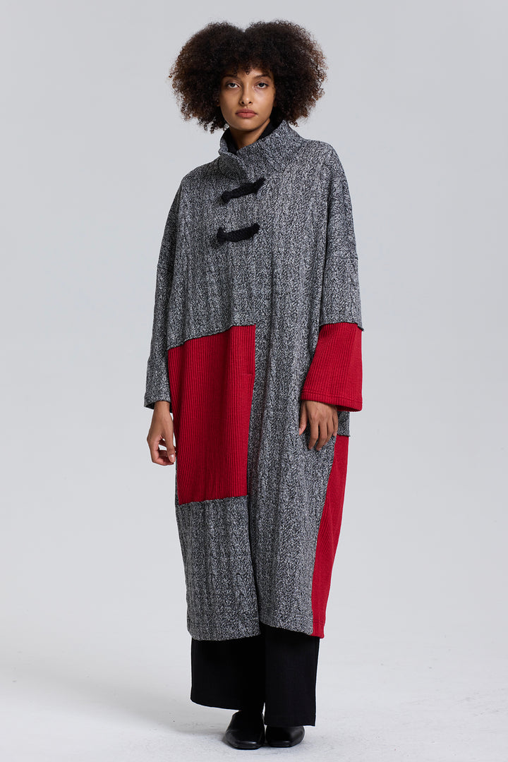 Ama Asymmetric Artistic Designer Coat