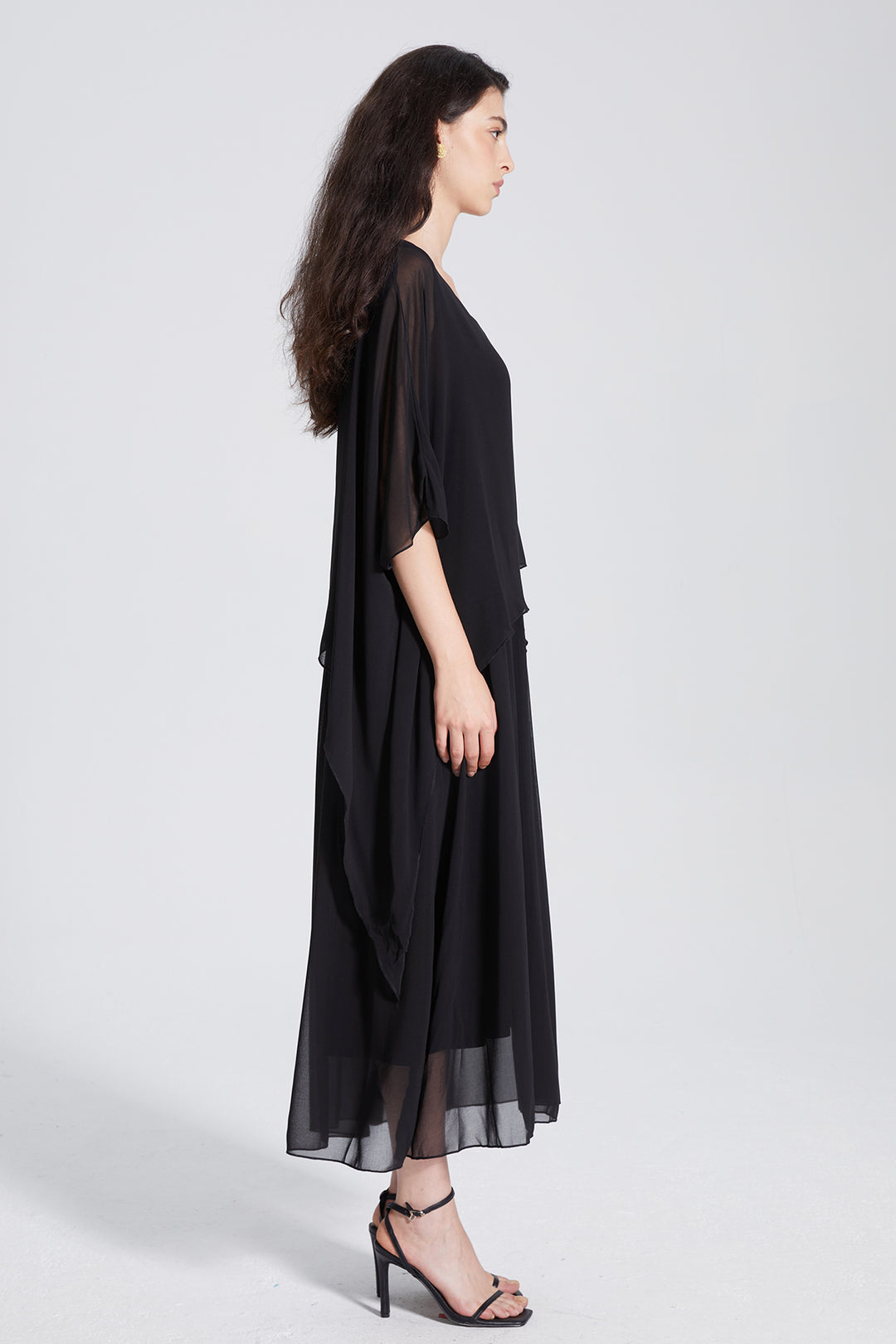 Solid Casual Silk Dress