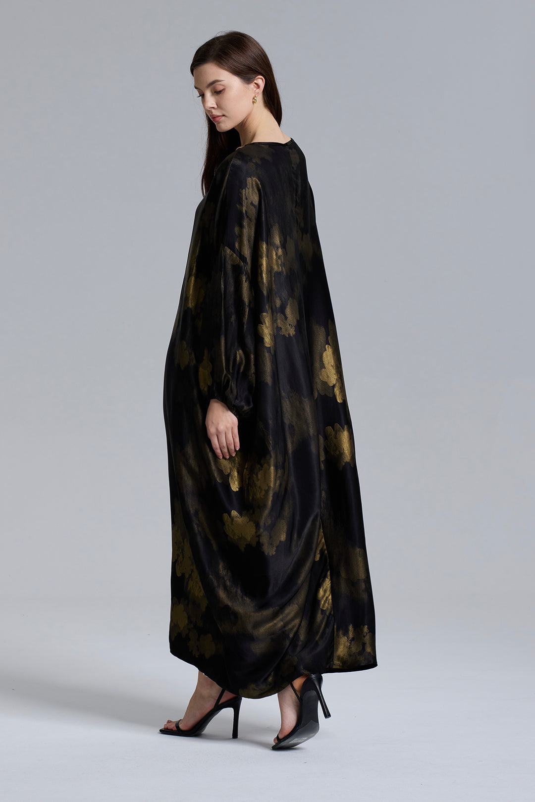 Rubi V-Neck Elegant Caftan Dress