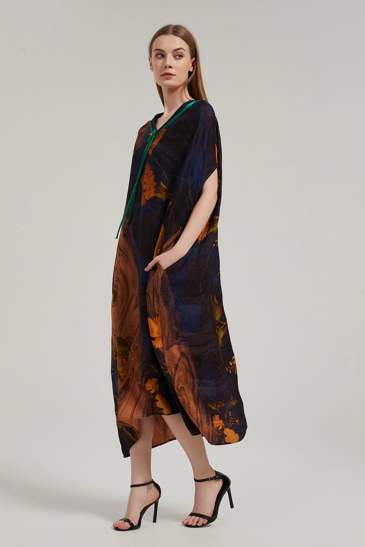 Nyx Casual Print Silk Dress
