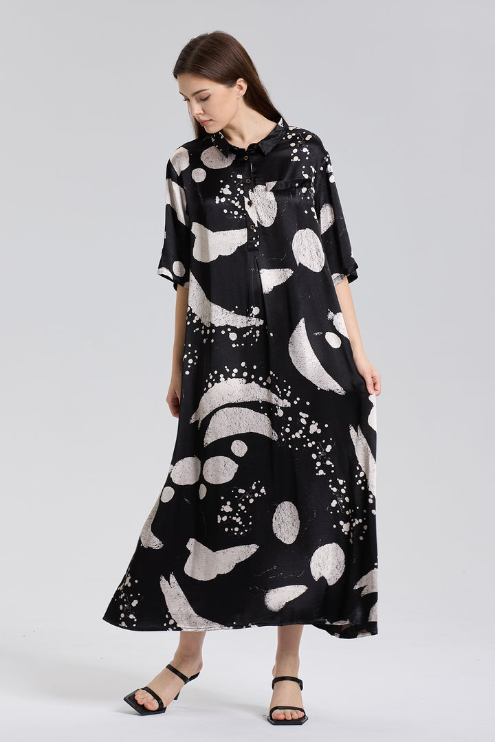 Meryl Geometric Print Maxi Dress
