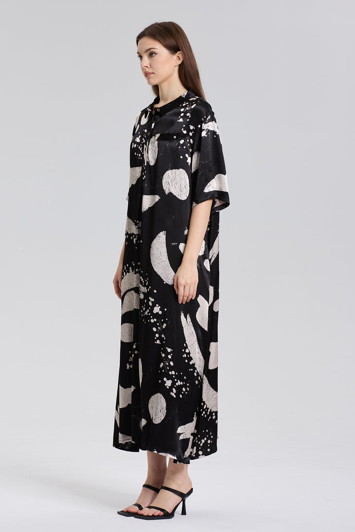 Meryl Geometric Print Maxi Dress