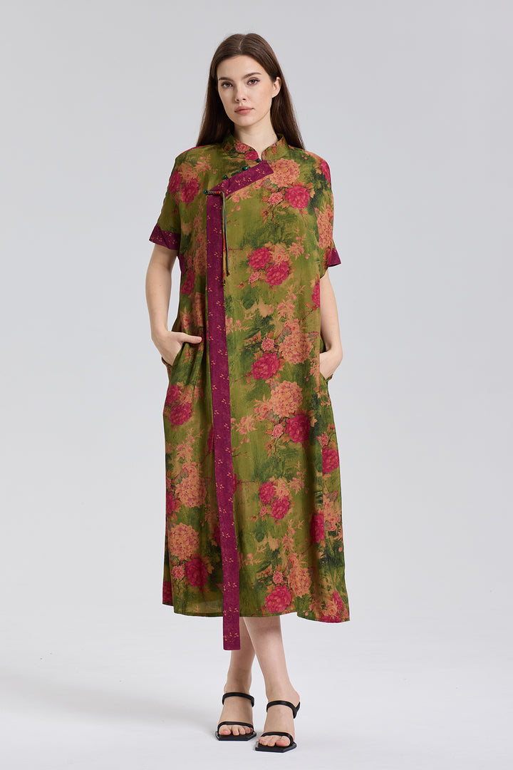 Serena Vintage Flower Maxi Dress