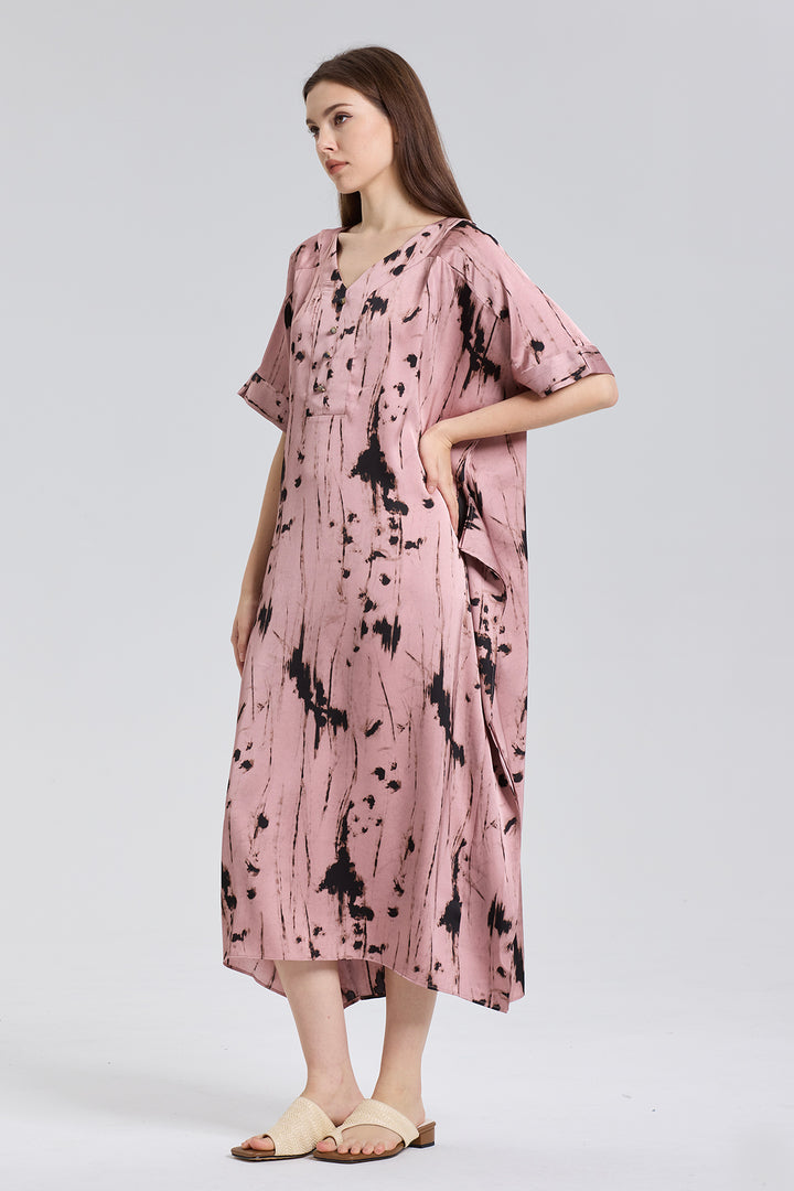 Naviago V-Neck Print Maxi Dress