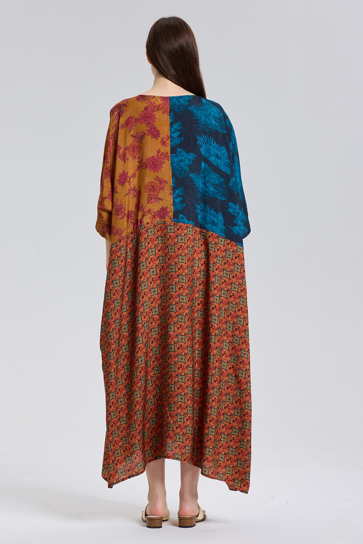 Navajo Splice Vintage print Maxi Dress