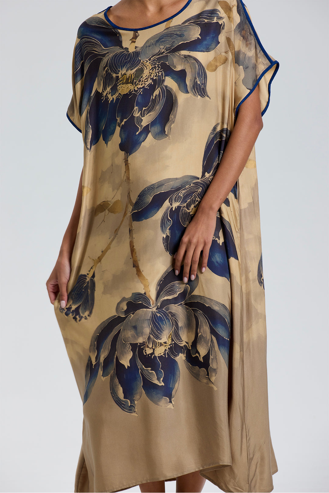 Jeanne Short Sleeve Retro Print Dress