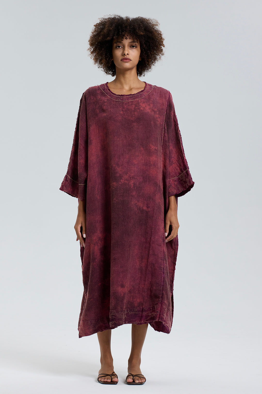Cravat Tie-dye Linen Cozy Maxi Dress ROSELABEL Cravat Tie-dye Linen Cozy Maxi Dress ROSELABEL