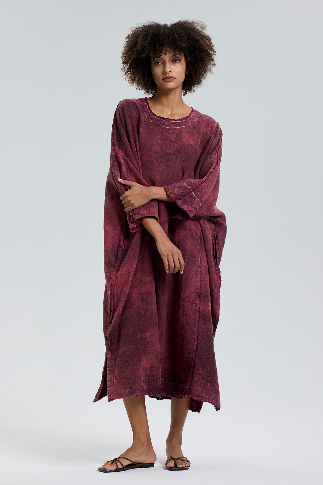Cravat Tie-dye Linen Cozy Maxi Dress ROSELABEL Cravat Tie-dye Linen Cozy Maxi Dress ROSELABEL