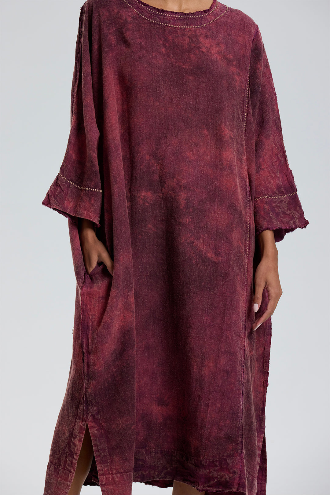 Cravat Tie-dye Linen Cozy Maxi Dress ROSELABEL Cravat Tie-dye Linen Cozy Maxi Dress ROSELABEL