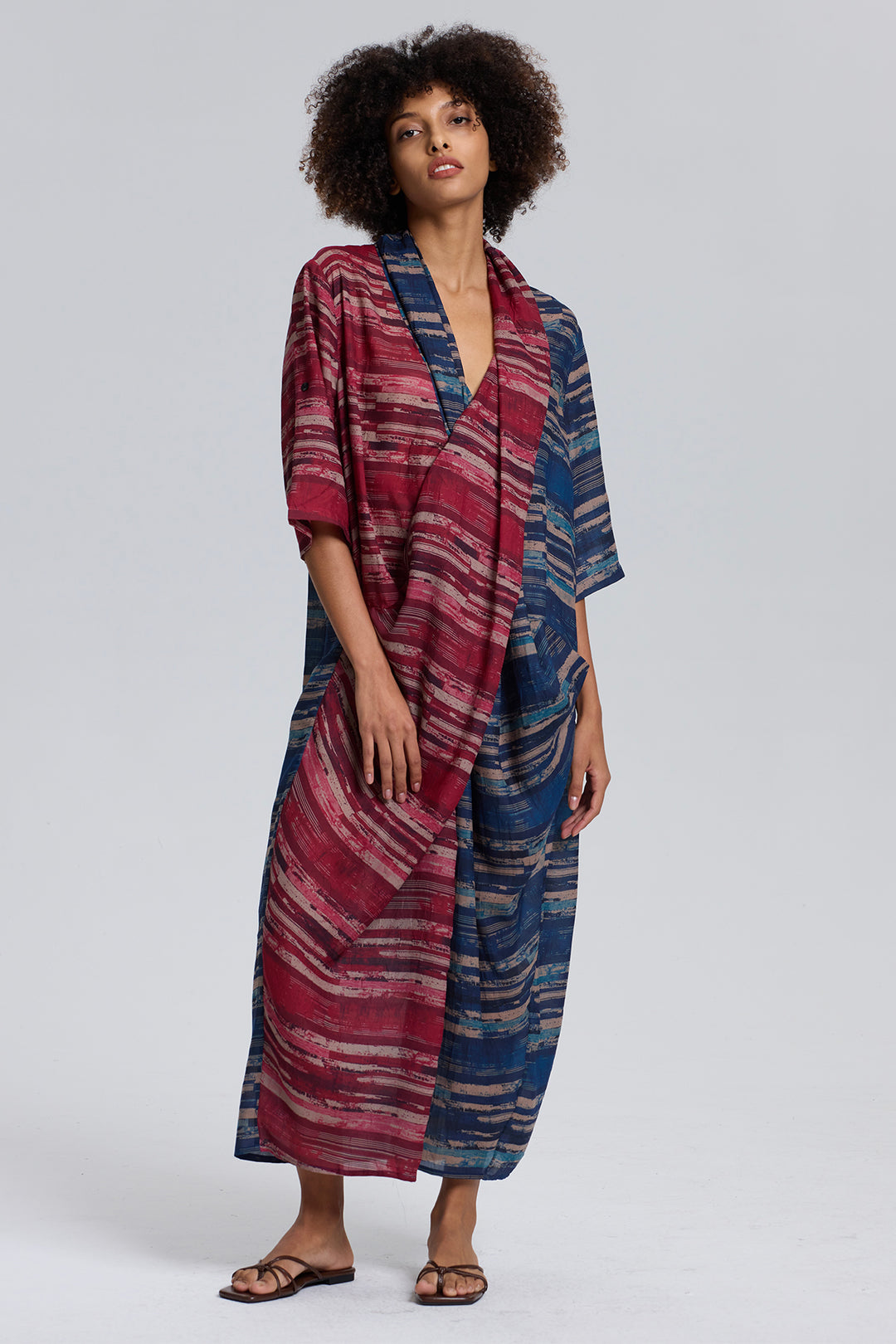 Matias Cross Front Maxi Silk Dress