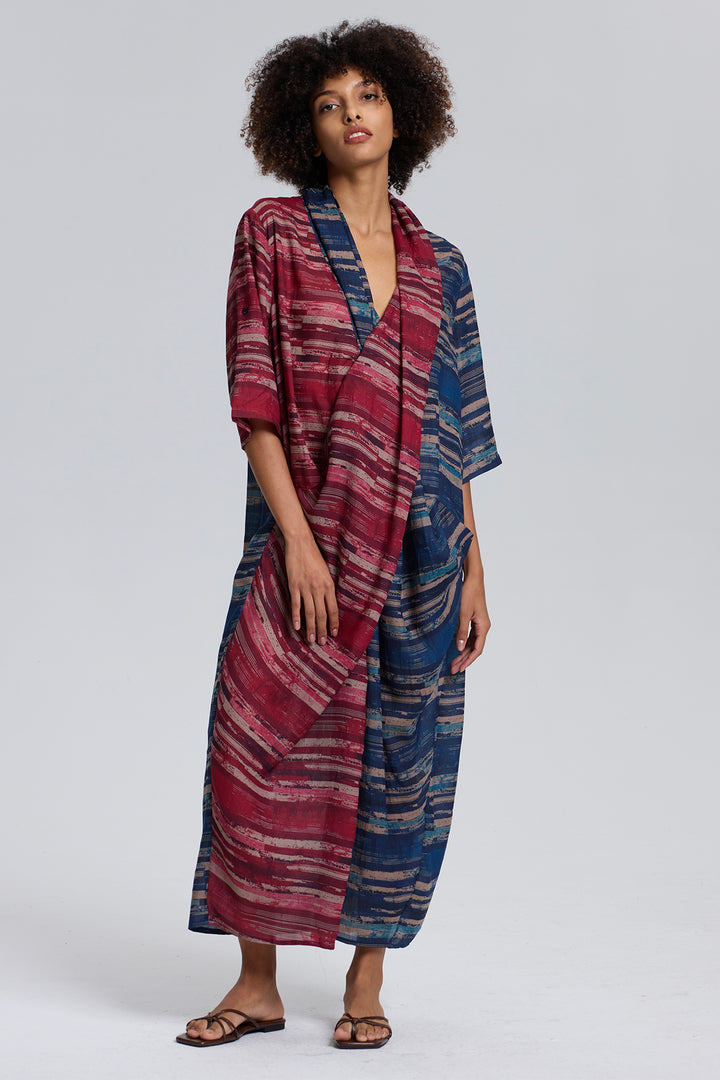 Matias Cross Front Maxi Silk Dress