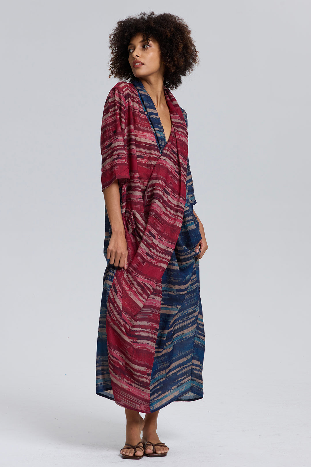 Matias Cross Front Maxi Silk Dress