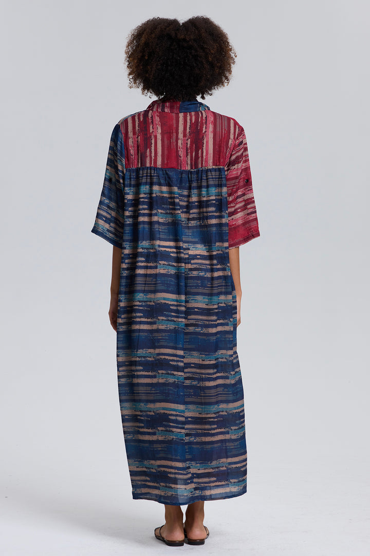 Matias Cross Front Maxi Silk Dress