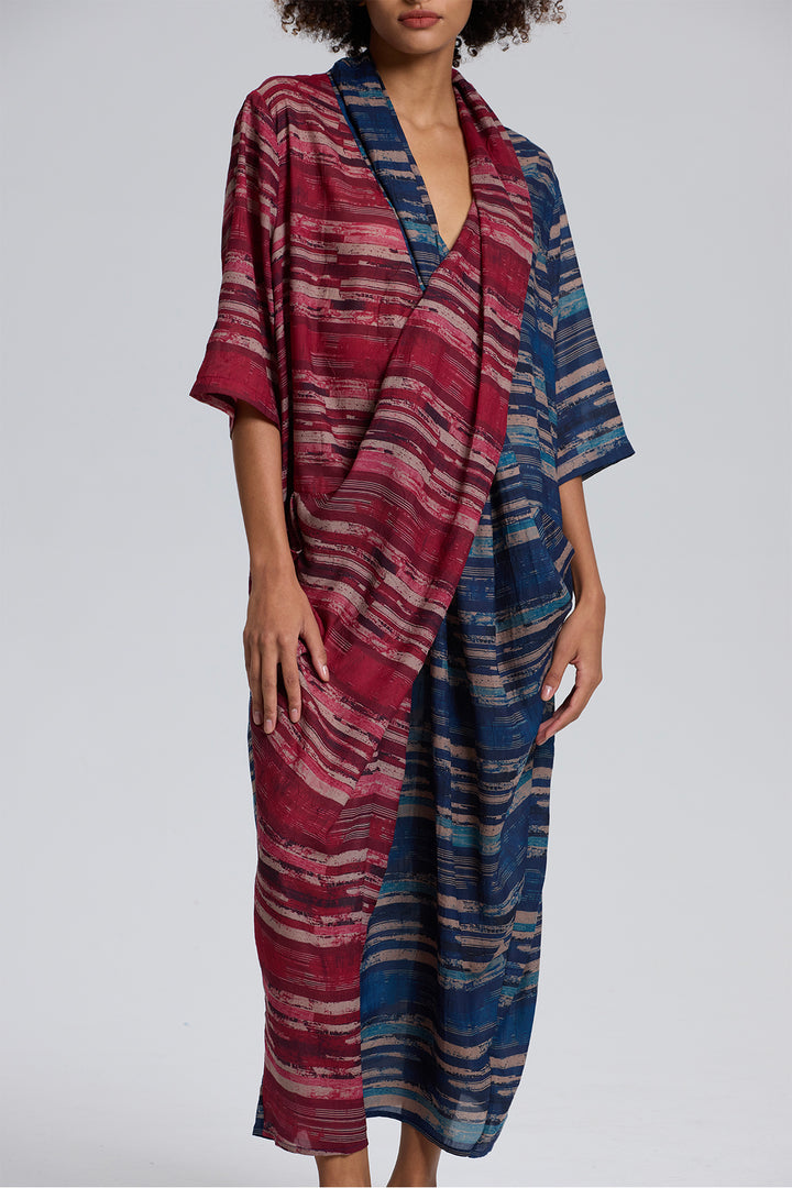 Matias Cross Front Maxi Silk Dress