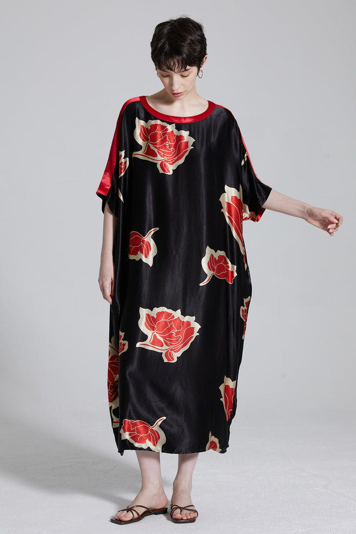 Avery Plus Size Elegant Flower Maxi Dress