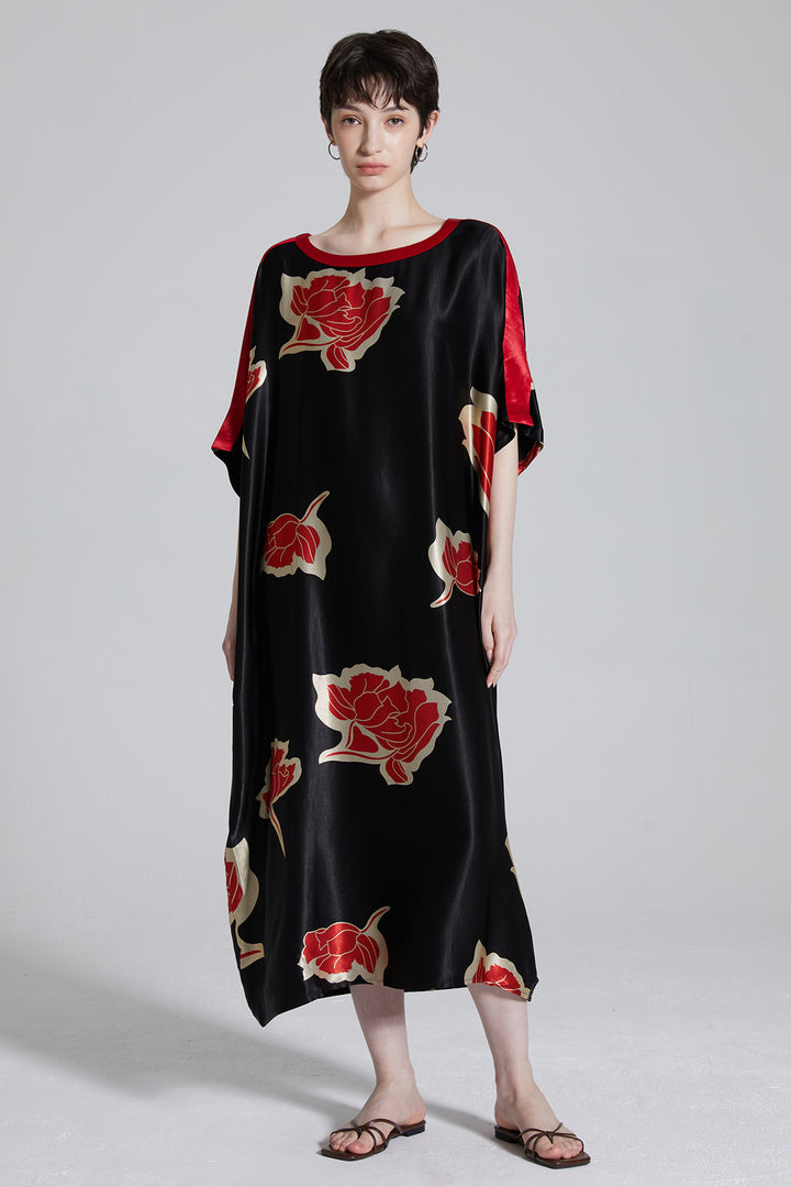 Avery Plus Size Elegant Flower Maxi Dress