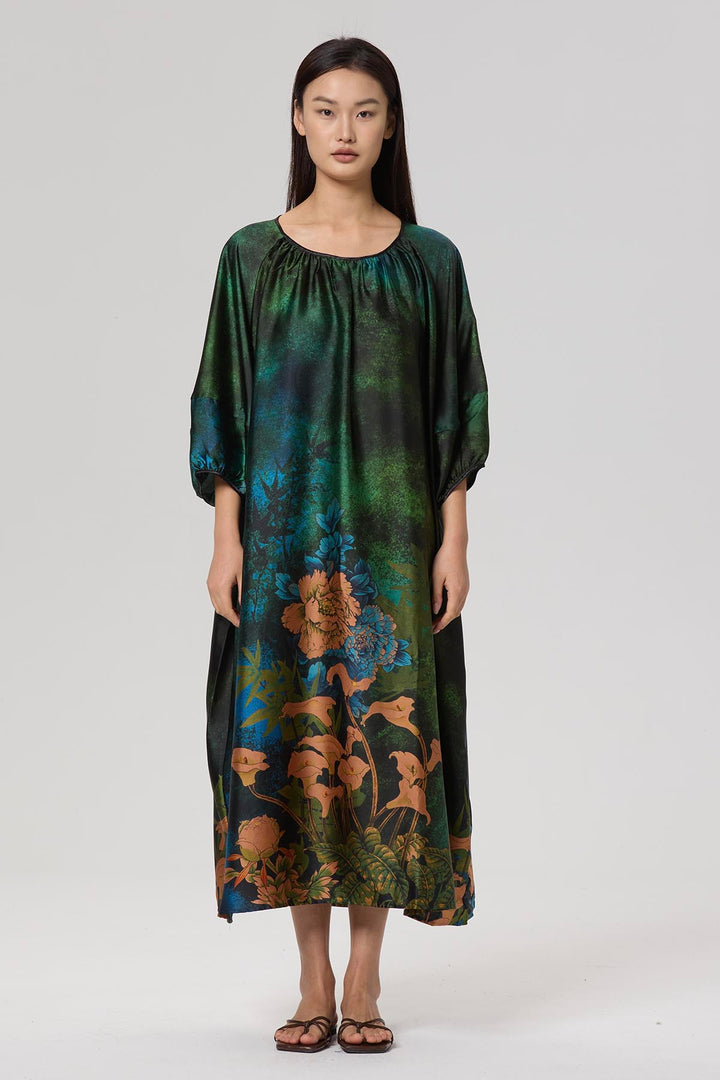 Parris Oversize Retro Print Maxi Dress