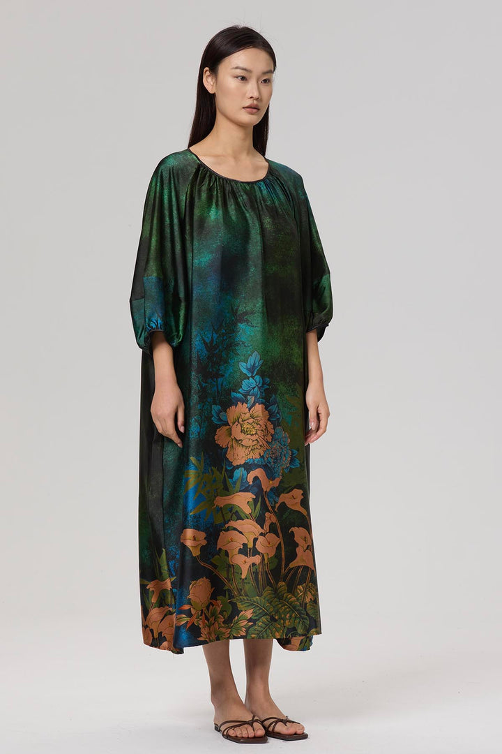 Parris Oversize Retro Print Maxi Dress