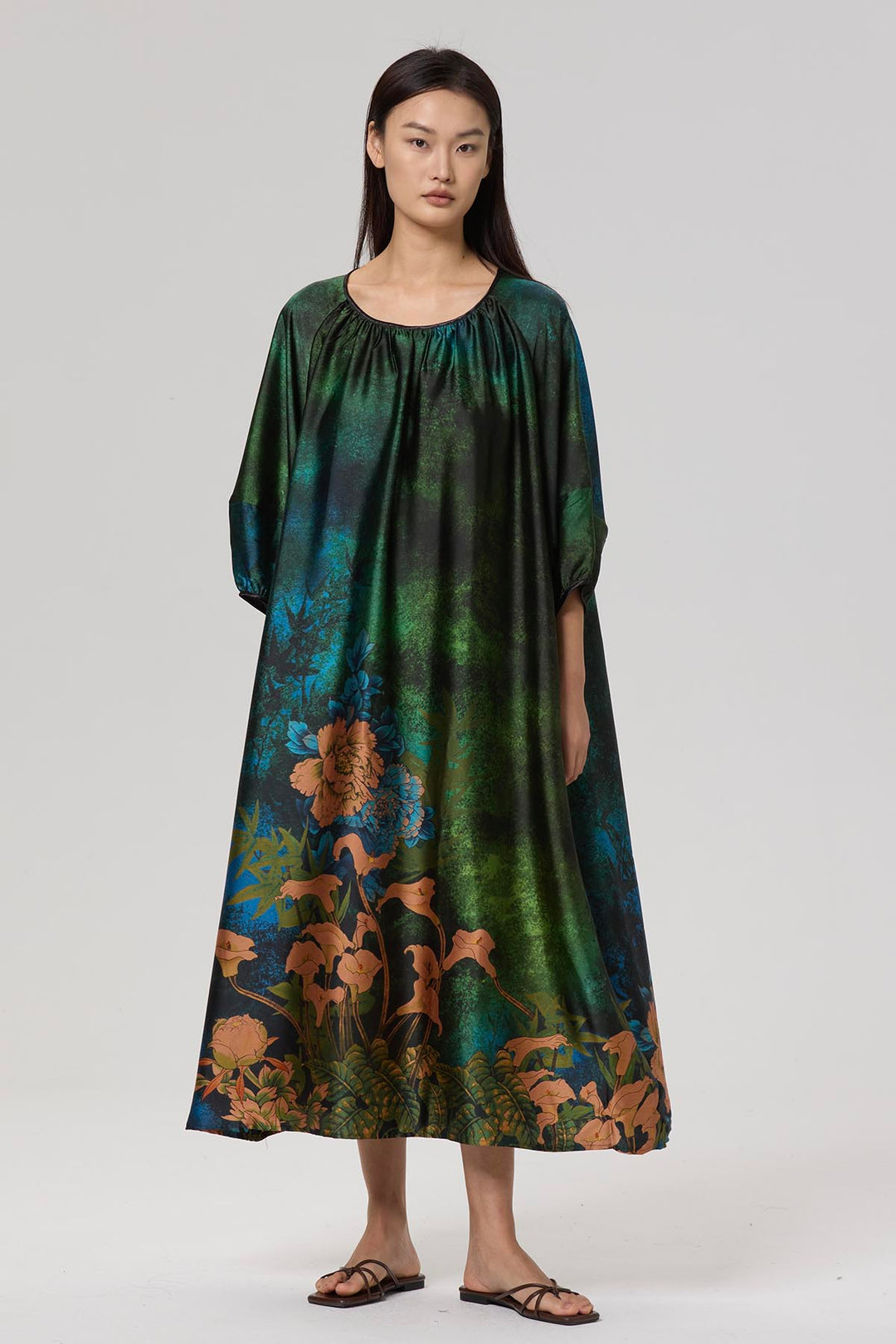 Parris Oversize Retro Print Maxi Dress