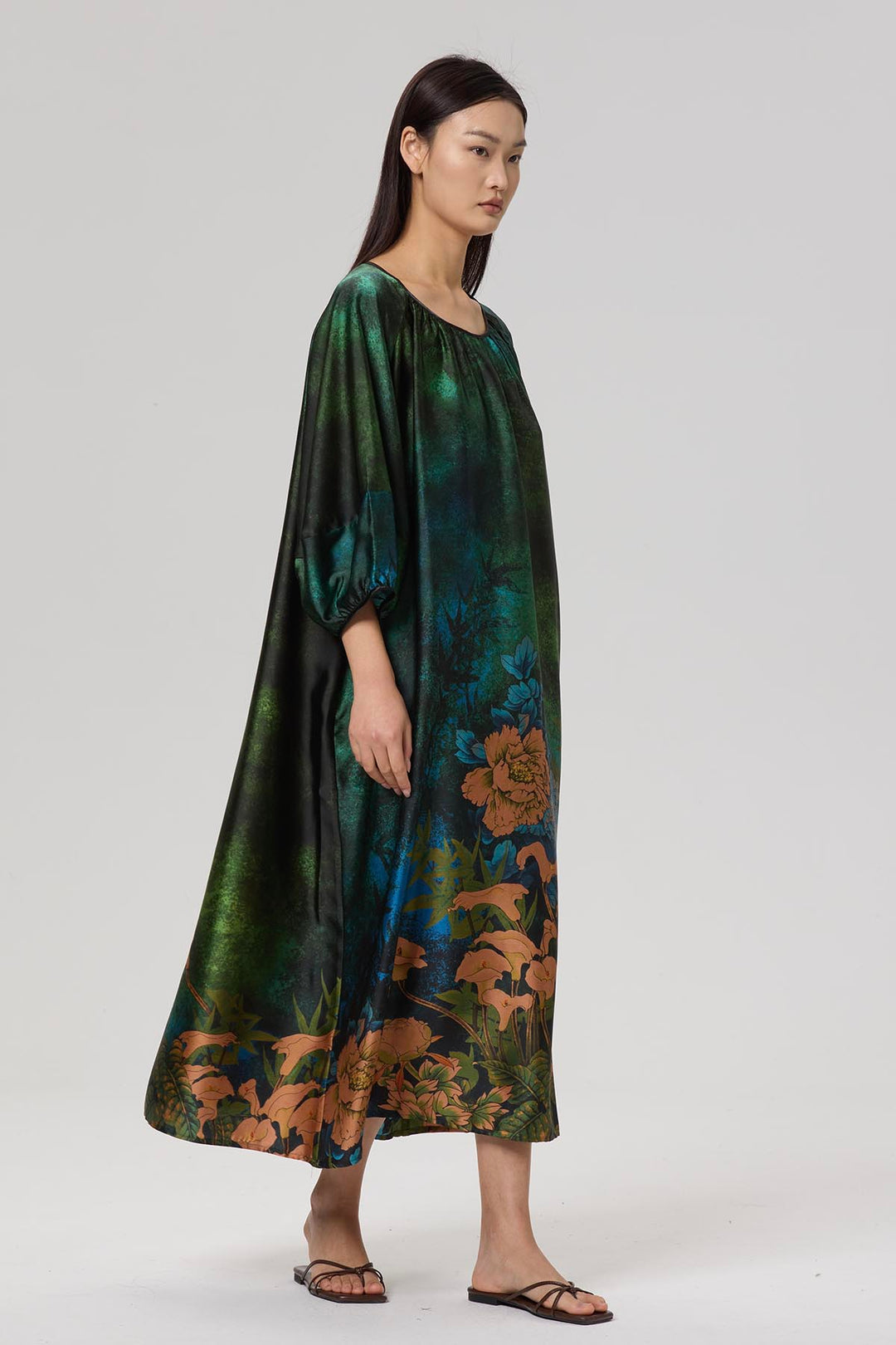 Parris Oversize Retro Print Maxi Dress