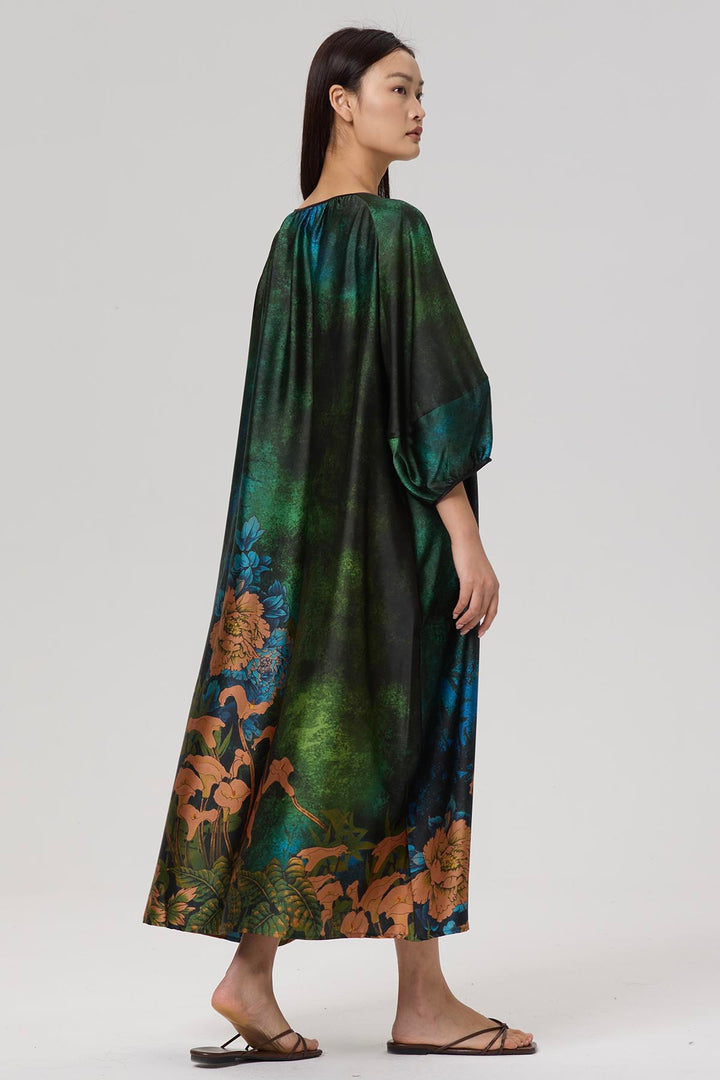 Parris Oversize Retro Print Maxi Dress