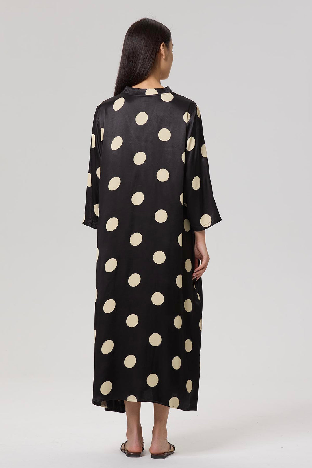 Akika Polka Dot Casual Maxi Dress