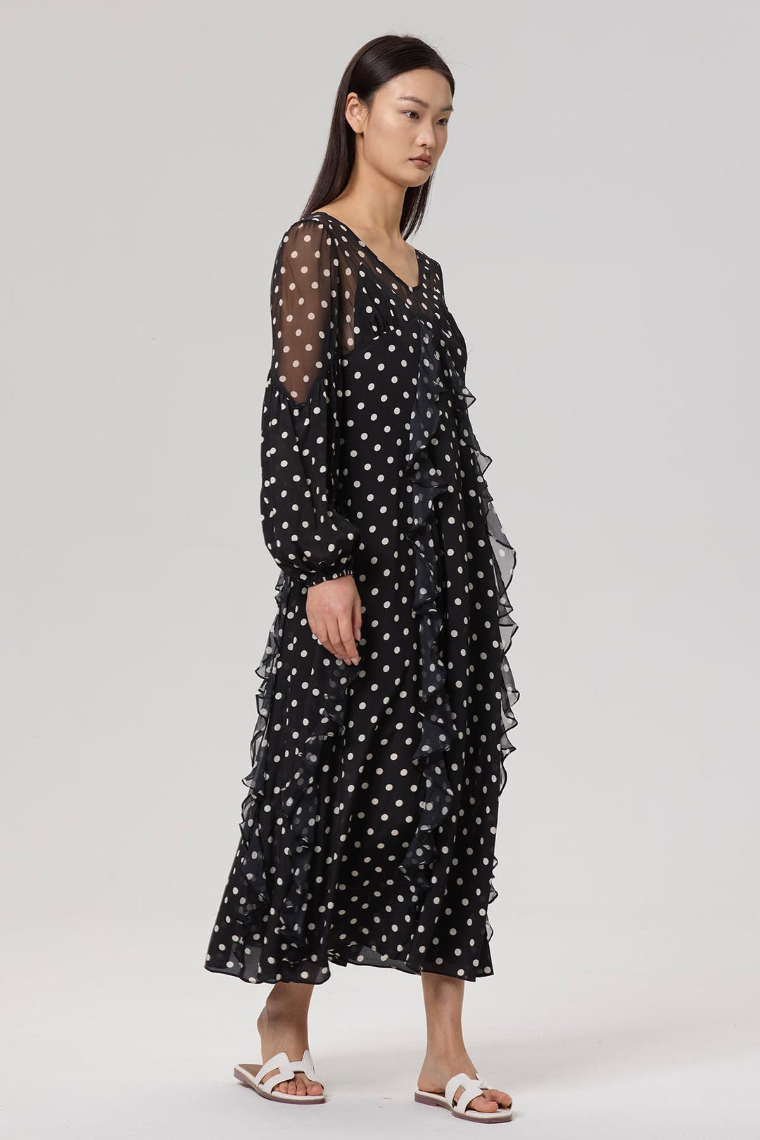 Jesse Polka Dot Silk Dress